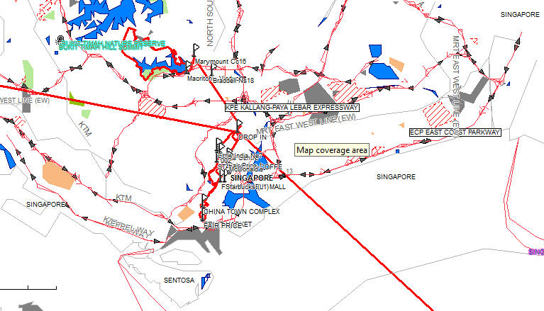 unsere Route in Singapur